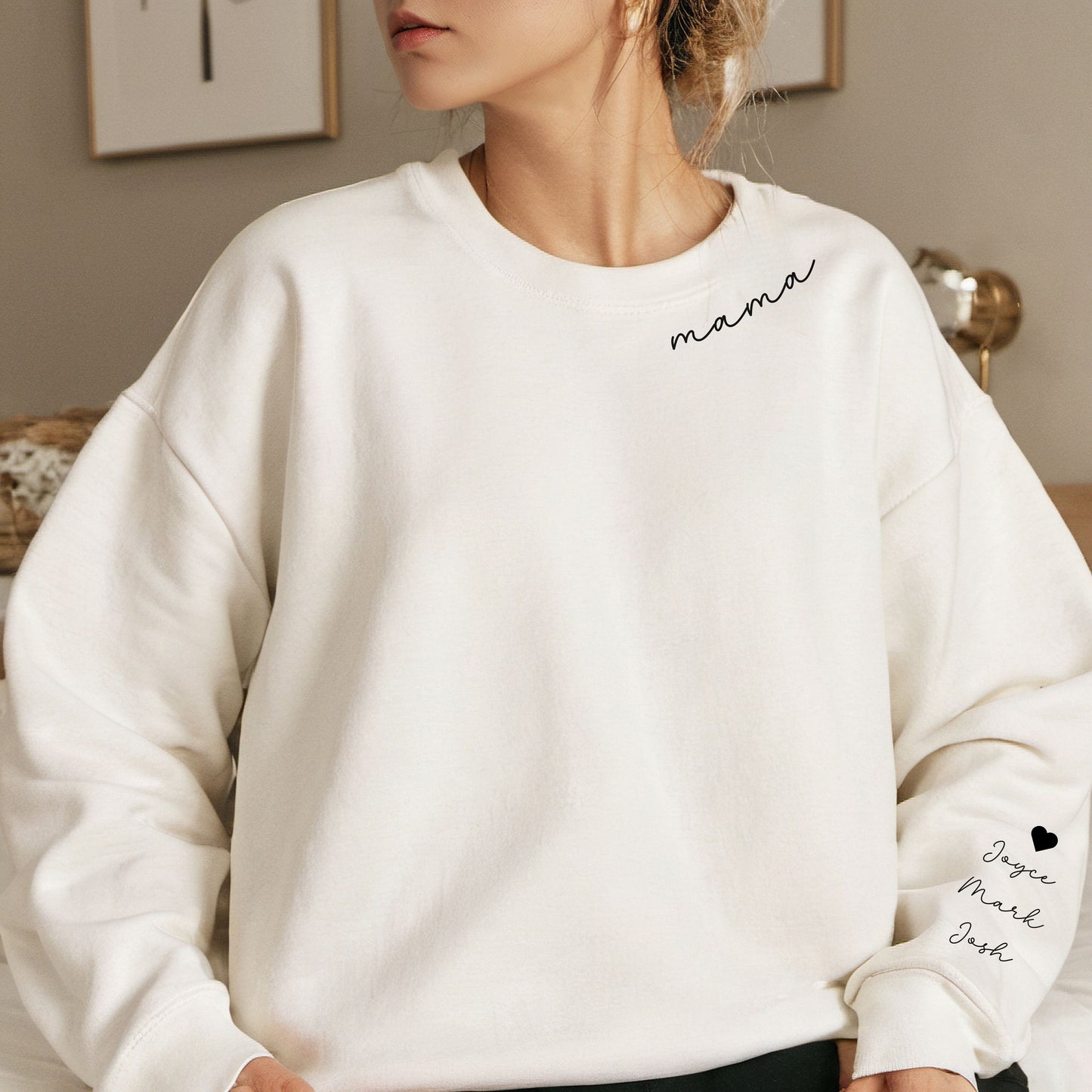 Custom made Mama Sweatshirt with sleeve