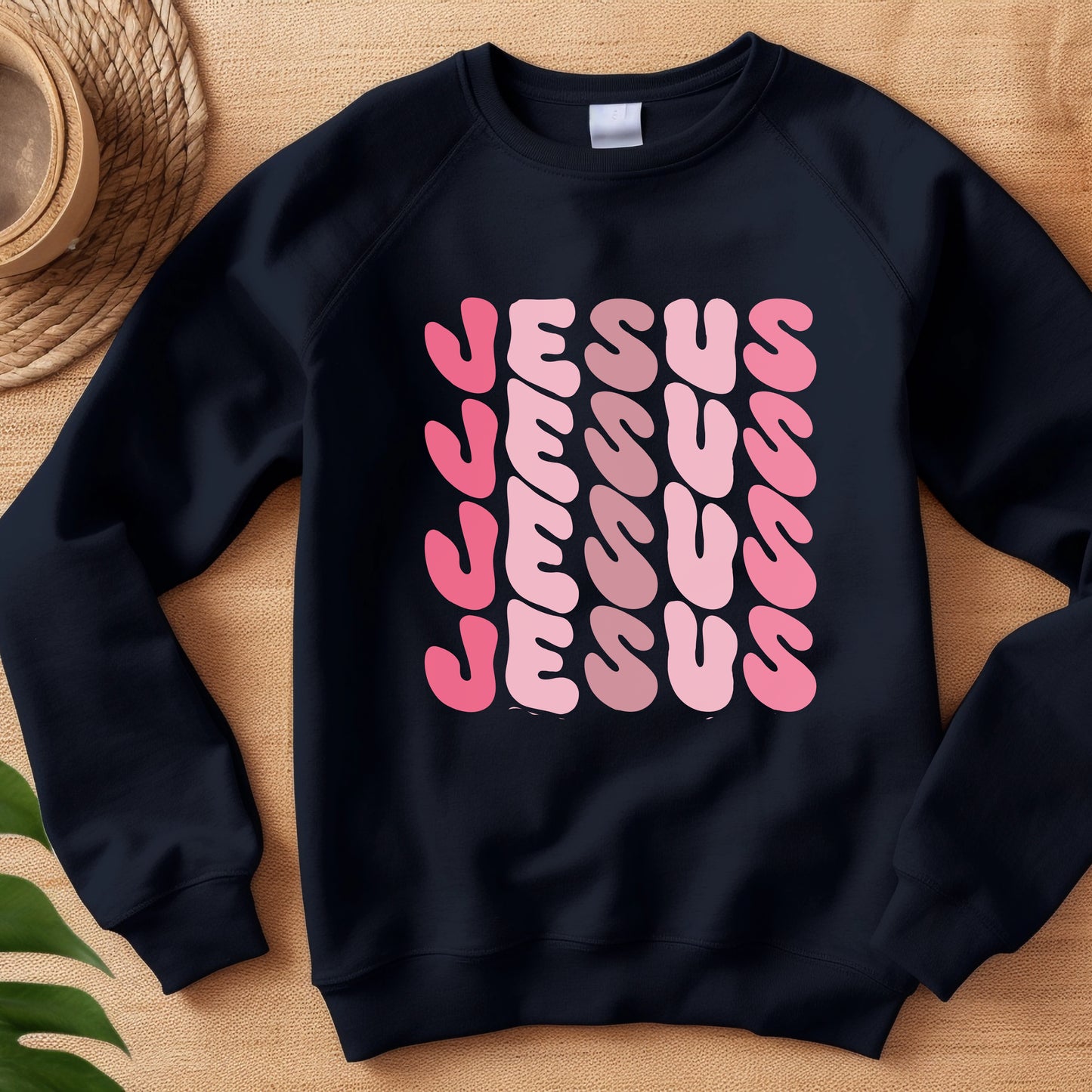 Jesus Retro Wavy Sweatshirt