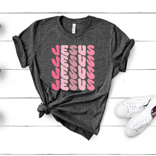 Jesus Retro Wavy Tshirt