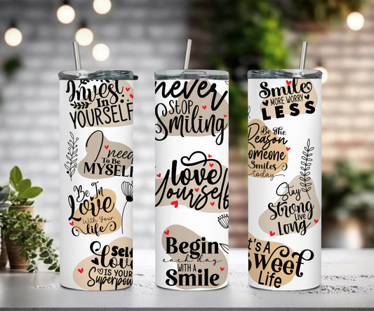 Self affirmation 20oz tumblers